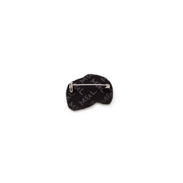 Macon & Lesquoy - Hand embroidered brooch - Lemon