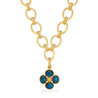 Capucine De Wulf Berry Clover Charm Pendant - Blue