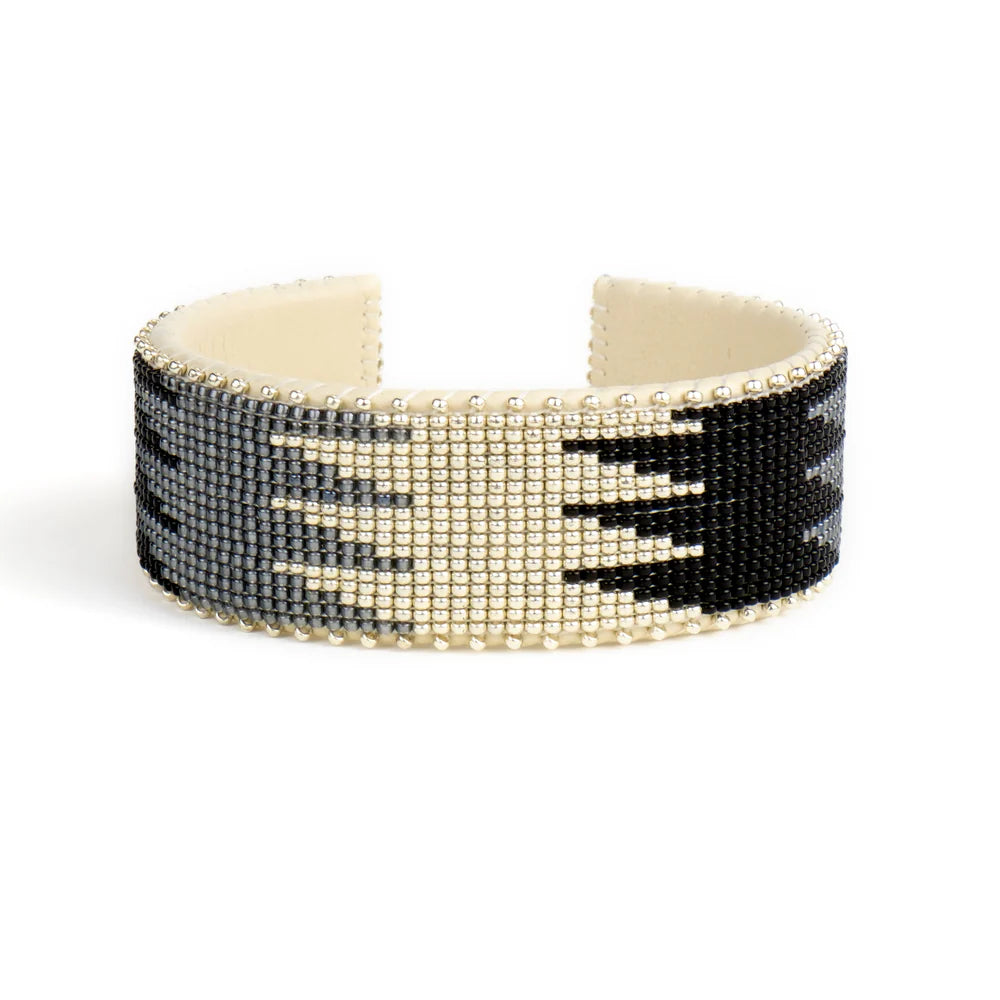 Etkie Native-American-Made Cuff - Coco Silver | Large