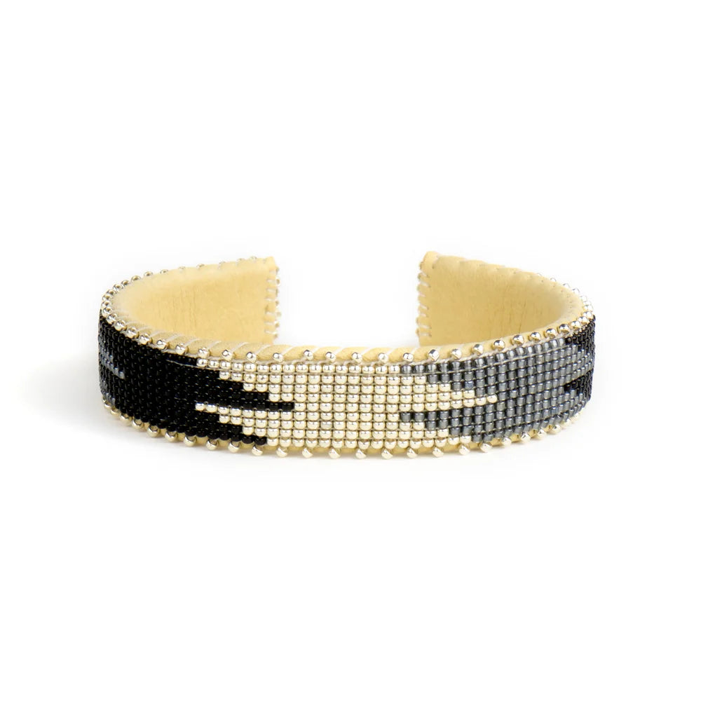 Etkie Native-American-Made Cuff - Coco Silver | Small