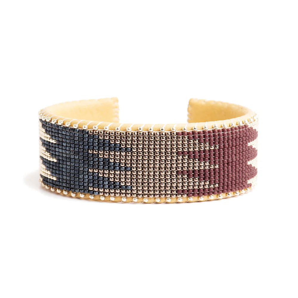 Etkie Native-American-Made Cuff - Garnet| Large