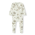 Milkbarn Luxe Stretch Zipper Footed Romper | Country Toile