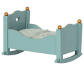 Maileg Cradle, Baby Mouse - Blue