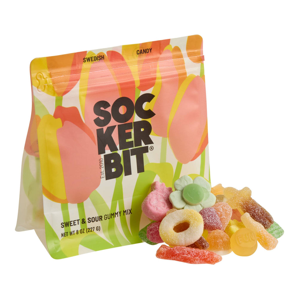 Sockerbit - Spring Gummy Mix Swedish Candy Bag (Sweet & Sour) - 8oz