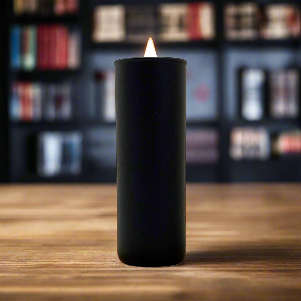 No. 95 Timber - Matte Black Glass Votive Candle
