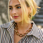 Capucine De Wulf Earth Goddess Link Necklace 17" - Teak