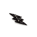 Macon & Lesquoy - Hand embroidered brooch - Small Silver Lightning