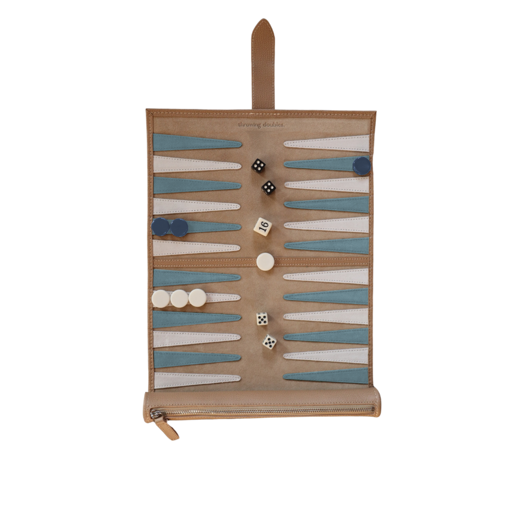 Throwing Doubles - Travel Backgammon Board - St Barth
