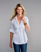 Claridge + King - The 4.0 Shirt in Lovely Blue Stripe: XL