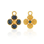 Capucine De Wulf Berry Clover Hoop Earrings - Blue Labradorite