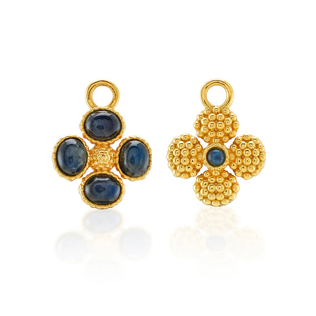 Capucine De Wulf Berry Clover Hoop Earrings - Blue Labradorite