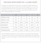 Claridge + King - The Great White Shirt, No. 1: XL