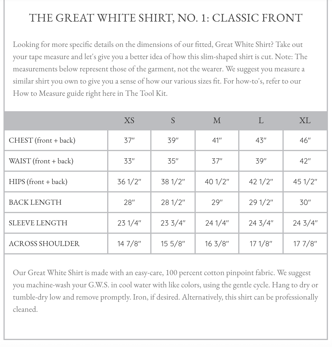 Claridge + King - The Great White Shirt, No. 1: XL