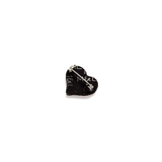 Macon & Lesquoy - Hand embroidered brooch - Red Heart
