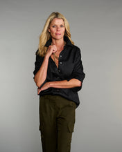 Load image into Gallery viewer, Claridge + King - The Mod in Pitch-Black Poplin: Black / XS
