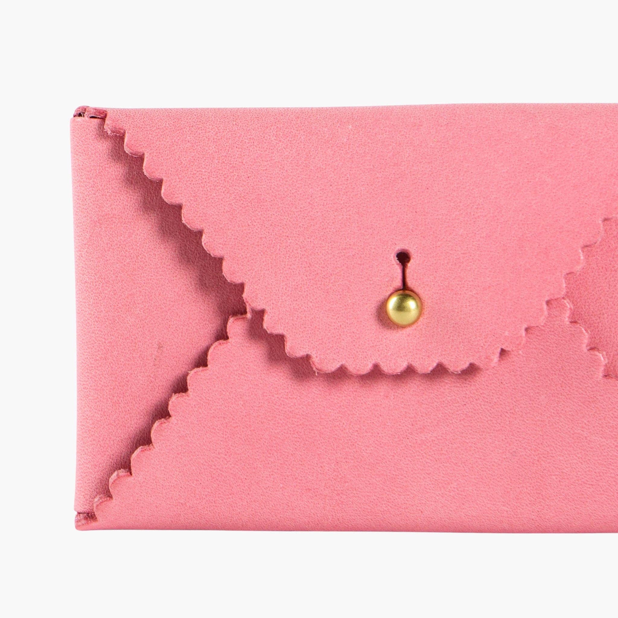 IMMODEST COTTON - Scallop Wallet | Carnation + Orange