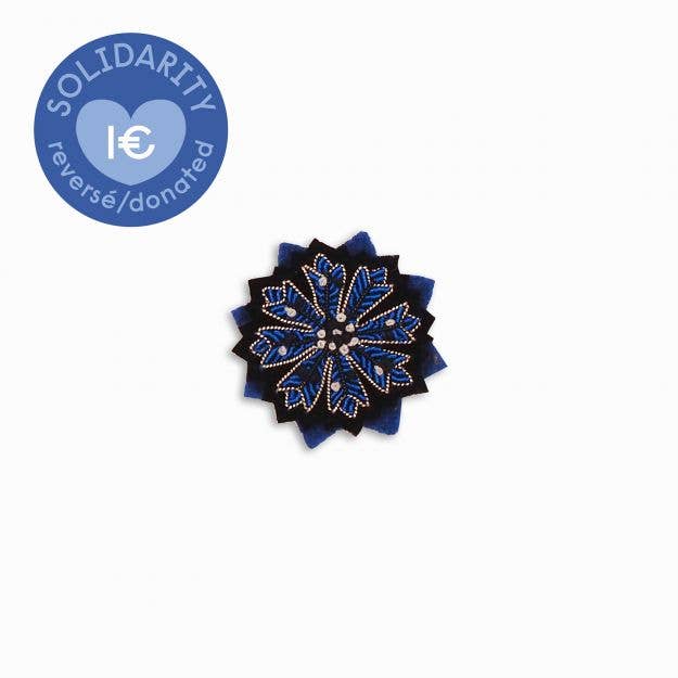 Macon & Lesquoy - Brooch - Blue & Black