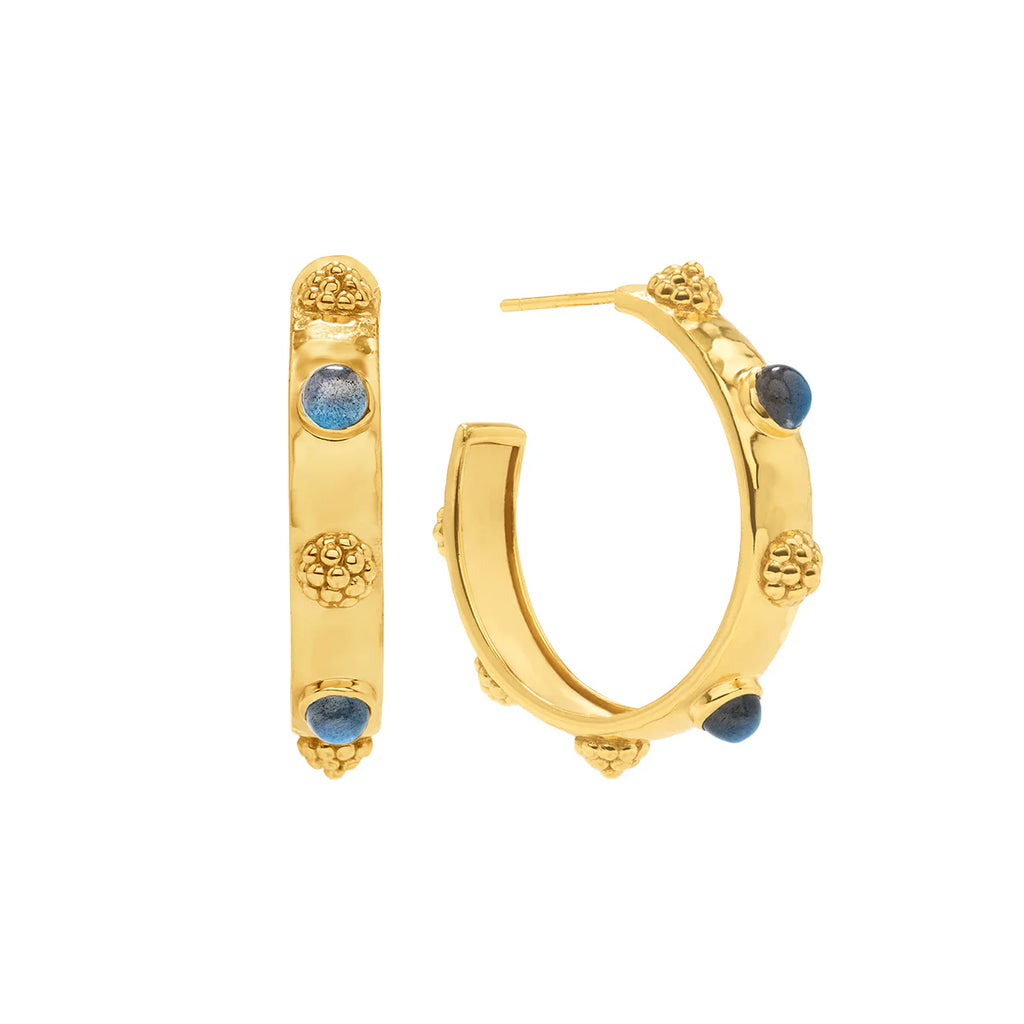 Capucine De Wulf Cleopatra Hoop Earrings - Gold/Blue