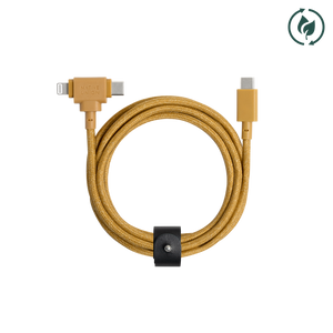 Native Union Paris - Belt Cable Duo (USB-C to USB-C & Lightning): Zebra