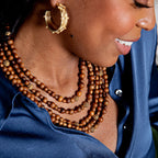 Capucine De Wulf Earth Goddess Beads 5-Strand Necklace - Teak