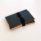 Wms&Co. Little Black Notebooks with Rose Gold Edging (Set of two)