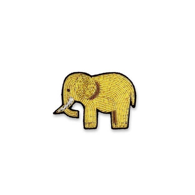 Macon & Lesquoy - Hand embroidered brooch - Elephant
