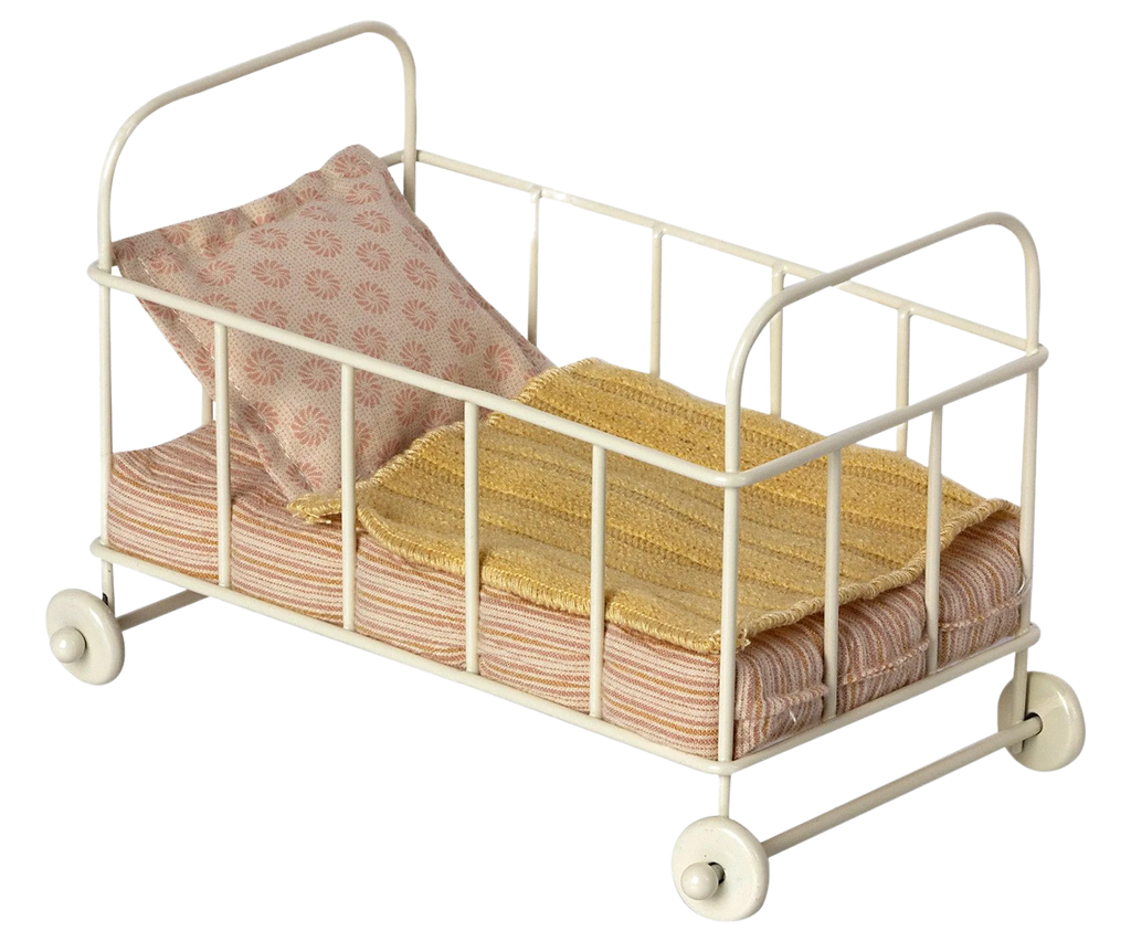Maileg Cot Bed, Micro Rose