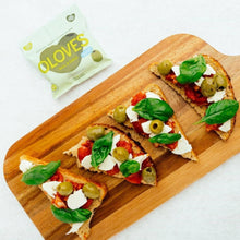 Load image into Gallery viewer, POSHI - Oloves -  Basil &amp; Garlic Pitted Green Olives 1.1oz
