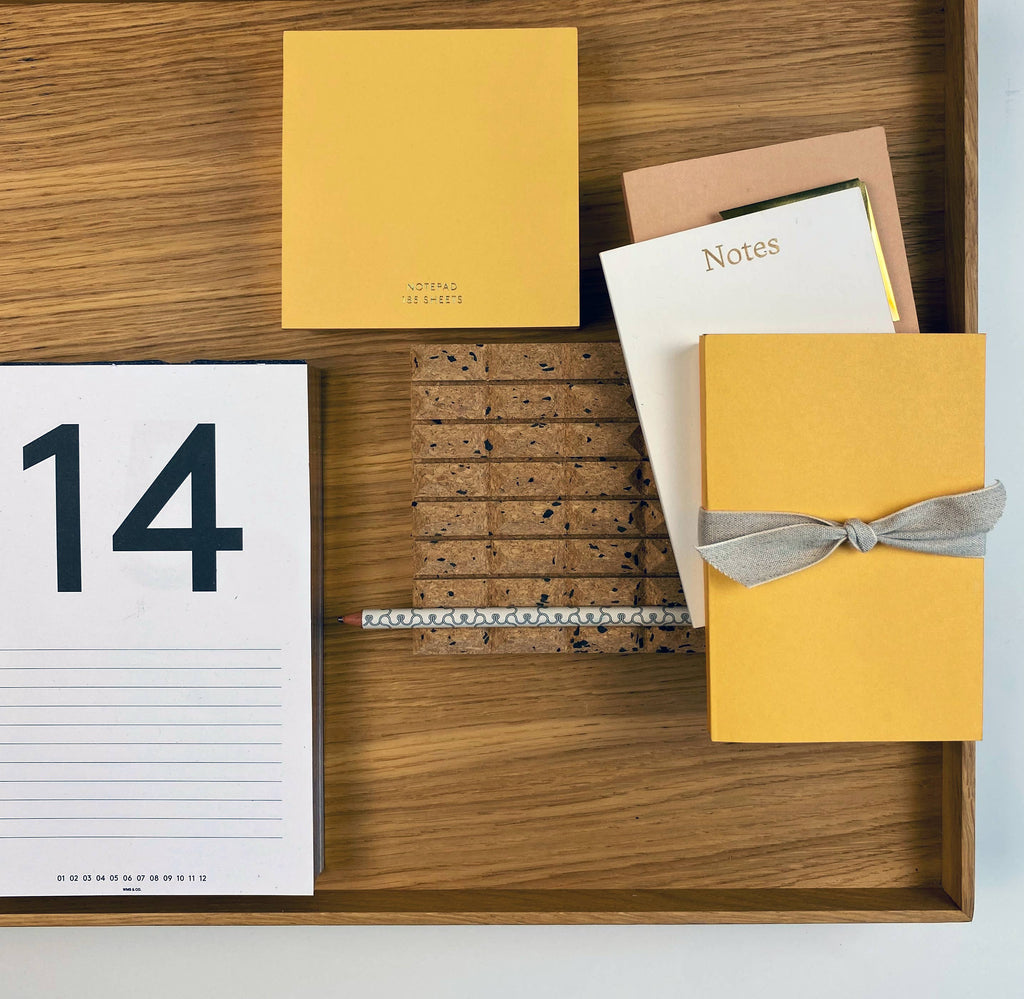 Wms&Co. ColorPads: Yellow with Gilded edge, Large Square
