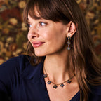 Capucine De Wulf Berry Clover Linear Earrings - Blue Labradorite