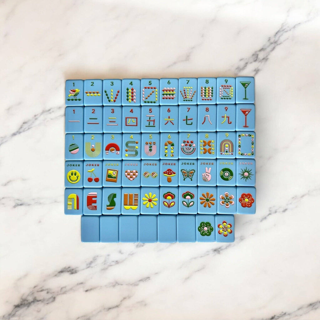 Peace Love Mahjong - Mod Tiles | French Blue