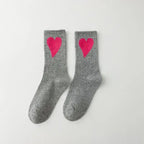 Yaya's Luxe Wholesale - Women's Socks with Hearts: Black