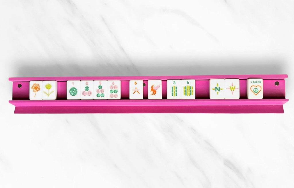 Peace Love Mahjong - Mahjong Racks + Pushers (Set of 4) | Pink