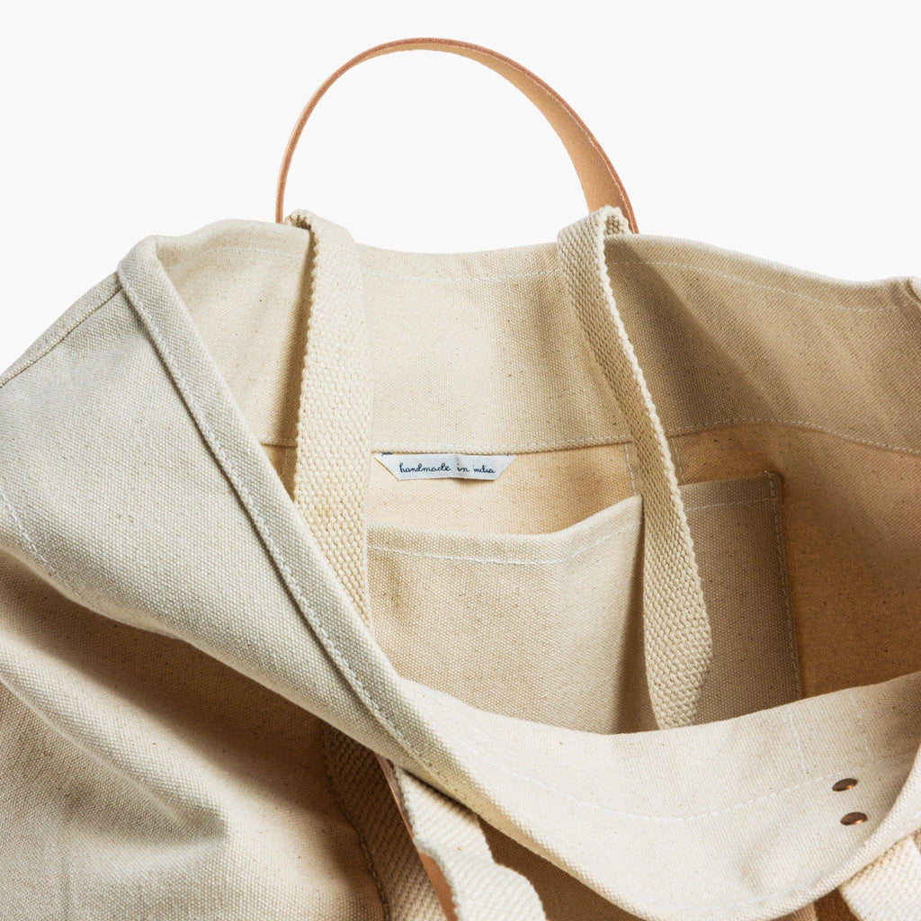 IMMODEST COTTON - Large East West Tote | Natural