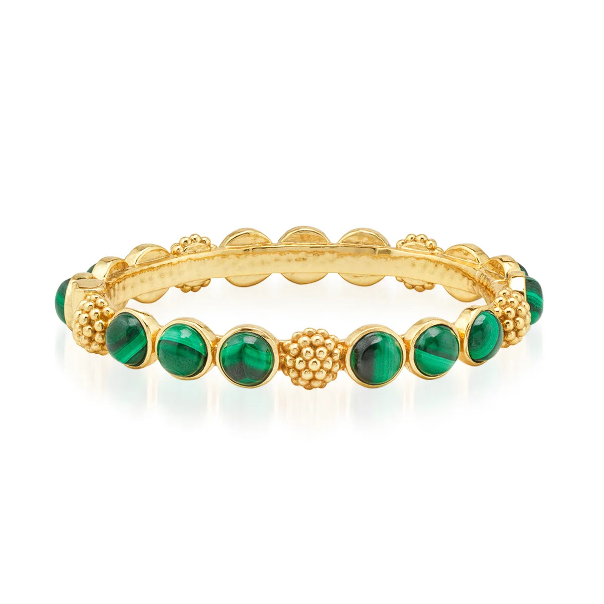 Capucine De Wulf Berry Gem Hinged Bangle - Malachite *