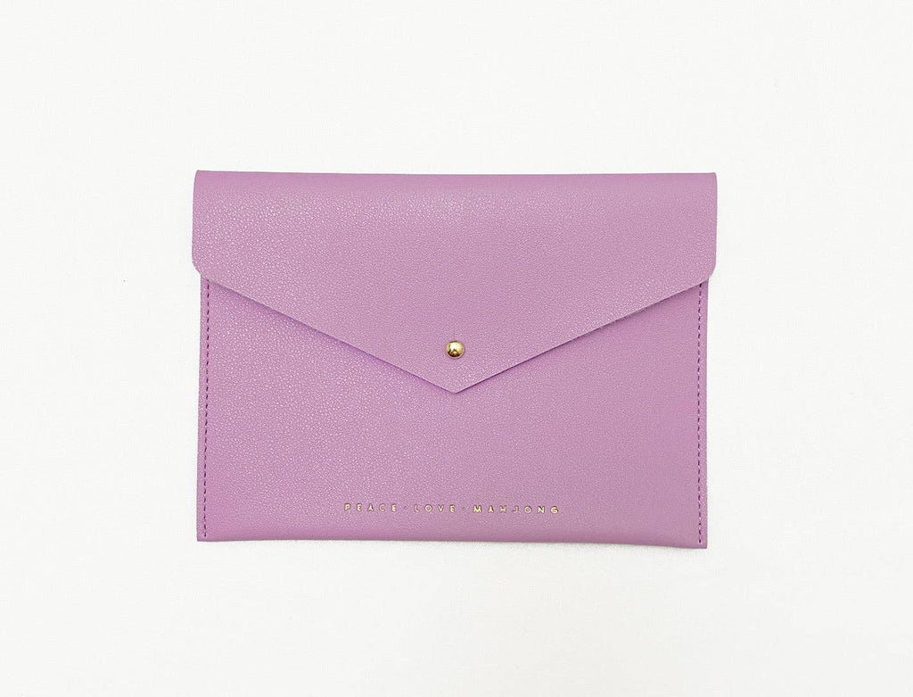 Peace Love Mahjong - Card Clutch: Large | Ivory