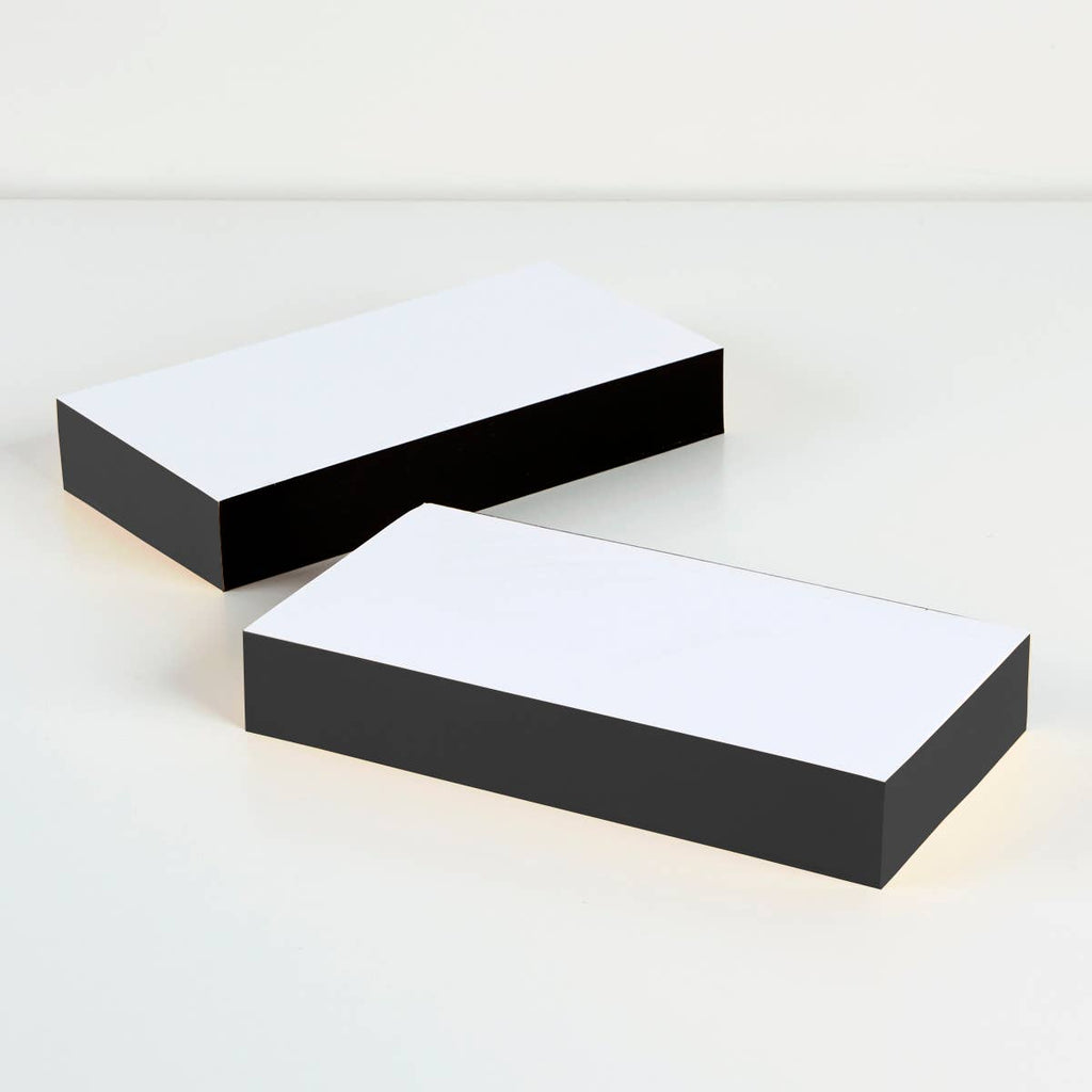 Wms&Co. Classic Edged Pads: Glossy Black, Small Square
