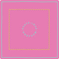Peace Love Mahjong - Mat | Pink w/Yellow + Light Aqua