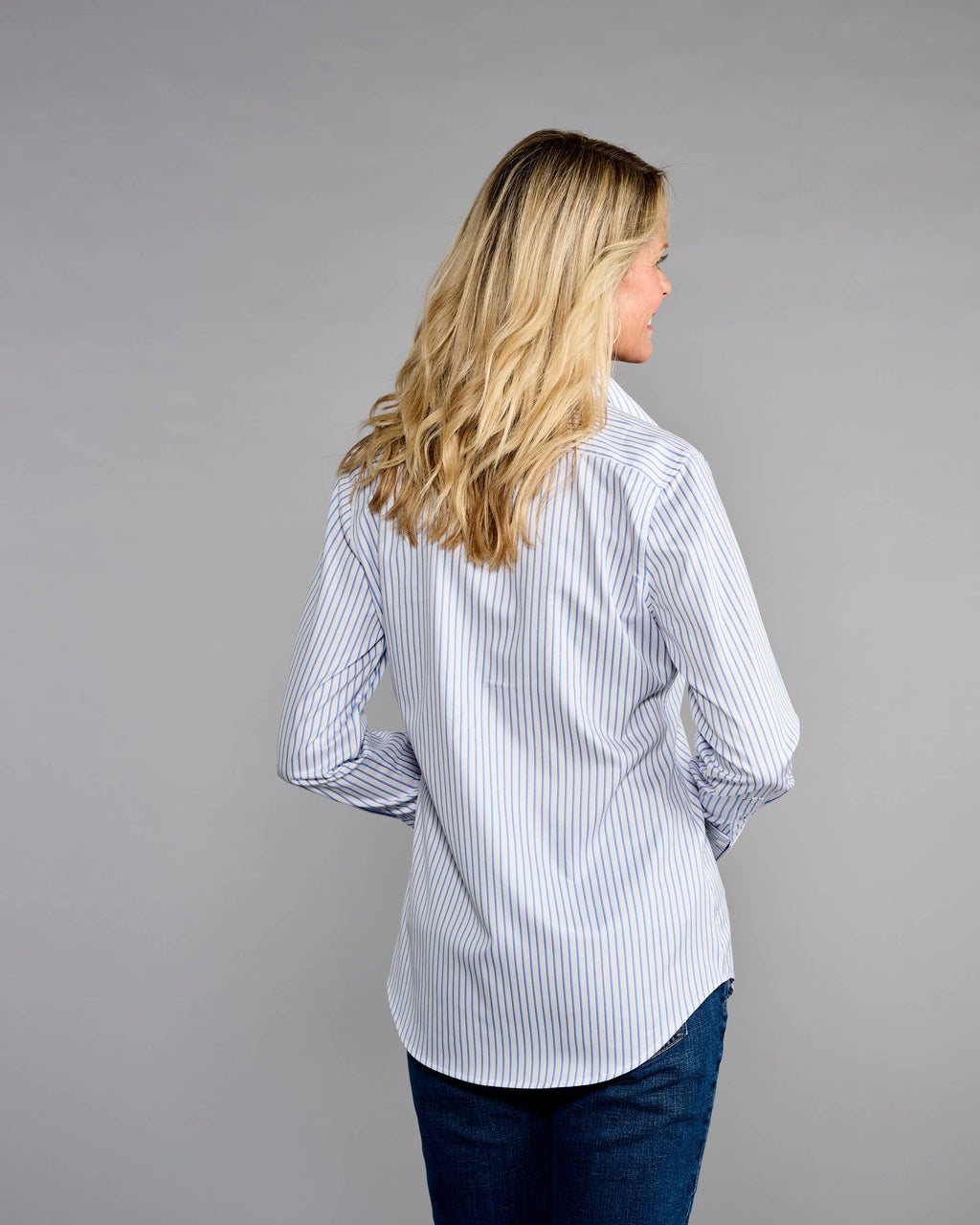Claridge + King - The 4.0 Shirt in Lovely Blue Stripe: XL