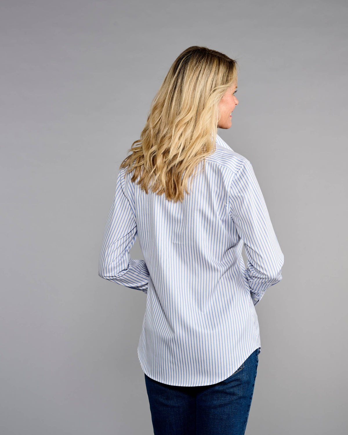 Claridge + King - The 4.0 Shirt in Lovely Blue Stripe: XL