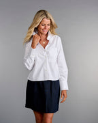 Claridge + King - The Crop in Crisp White: XL