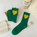 Yaya's Luxe Wholesale - Women's Comfy Heart Socks: Green