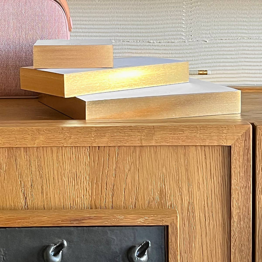 Wms&Co. Classic Edged Pads: Metallic Gold, Large Square