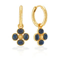 Capucine De Wulf Berry Clover Hoop Earrings - Blue Labradorite