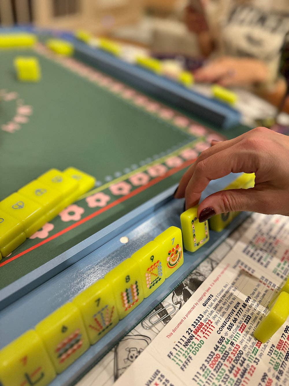 Peace Love Mahjong - Mahjong Racks + Pushers (Set of 4) | Purple