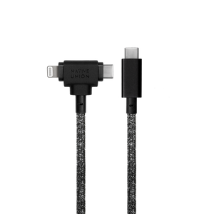 Native Union Paris - Belt Cable Duo (USB-C to USB-C & Lightning): Zebra