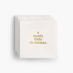 Souvenir Stationery - A Merry Little Christmas - Cocktail Napkins | Set of 20