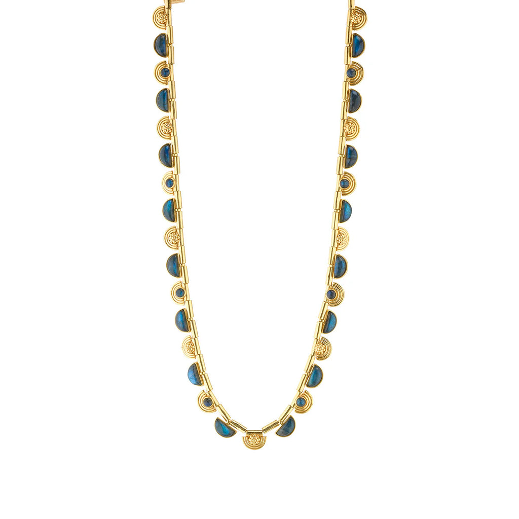 Capucine De Wulf Cleopatra Riviere Necklance - Blue Labradorite