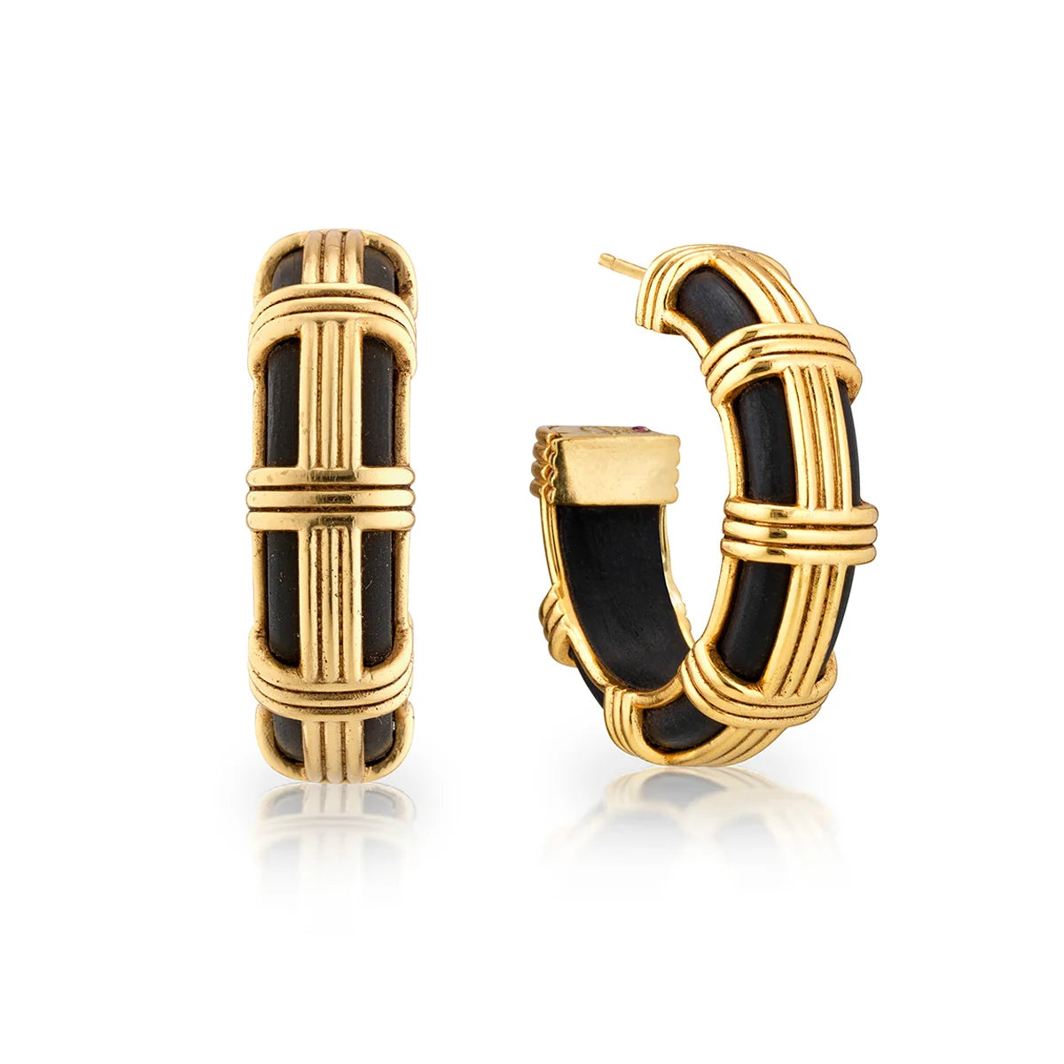 Capucine De Wulf Gaia Cage Hoop Earrings - Ebony *