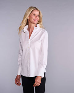Claridge + King - The Pleated League in Crisp White (Easy-Care): XS